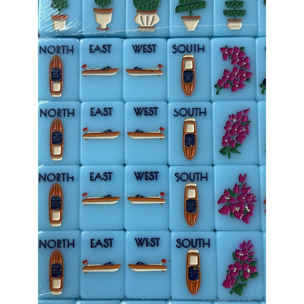 NEW! Beautiful Blue Travel Mahjong Tiles – American 160 Tiles - Riviera Beach - Picture 5 of 16
